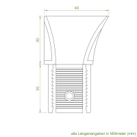 Einlauftrichter für Kunststoff Führungsschiene - RG | maxi | weiß
