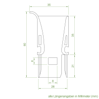 Einlauftrichter für Alu Führungsschiene RG und RG-TG | maxi | weiß
