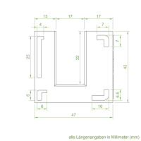 Einlauftrichter 47 x 43 mm | Sonderanfertigung