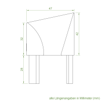 Einlauftrichter 47 x 43 mm | Sonderanfertigung