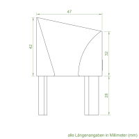 Einlauftrichter 47 x 43 mm | Sonderanfertigung