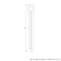 Sicherungssplint 6,3 x 56 mm | DIN 94 | ISO 1234 | verzinkt