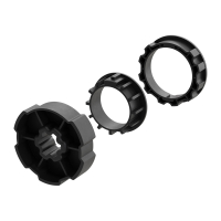 Technische Zeichnung von Adapter und Mitnehmer für...