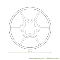 Set 7/P | Becker Adapter-Set für Rundrohr Ø 63 mm | für Becker Antriebe Serie P
