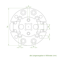 Set 9/R | Becker Wandlager mit Raste und Mini-Lasche | für Becker Antriebe Serie R