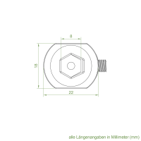 Geiger Kupplungsstück | Zinkdruckguss | 8 mm Innensechskant | mit zwei Klemmschrauben