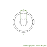 Geiger Kupplungsstück | Zinkdruckguss | 17 mm Innensechskant | mit einer Klemmschraube