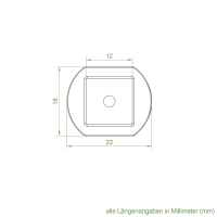 Geiger Kupplungsstück | Zinkdruckguss | 12 mm Innenvierkant | mit einer Klemmschraube