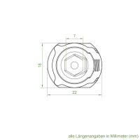 Geiger Kupplungsstück | Zinkdruckguss | 12 mm Innenvierkant | mit einer Klemmschraube