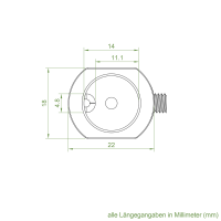 Geiger Kupplungsstück | Zinkdruckguss |  flache Nut 4,8 mm | mit zwei Klemmschrauben
