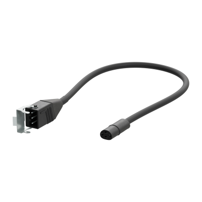 Geiger Anschlussleitung | schwarz | Länge 500 mm | Geiger Motorstecker / STAS3 Hirschmann Stecker