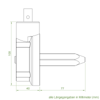 Geiger Schwimmbadgetriebe SBG01 | 3:1 | Abtrieb 13,1 | Zapfen 15 x 76,8 mm Niro