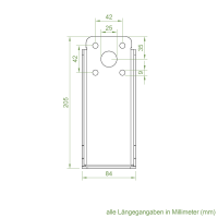 Geiger Schwimmbadgetriebe SBG08 | 4,4:1 | Abtrieb 15 mm | Zapfen 15 x 78 mm Niro | Kurbel montiert | Getriebehalter Niro