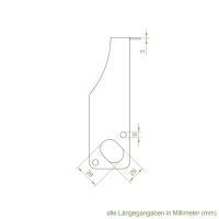 Geiger Schwimmbadgetriebe SBG09 | 7:1 | Abtrieb 13,1 mm | Zapfen 15 x 74,5 mm Niro | Kurbel montiert | Getriebehalter verzinkt