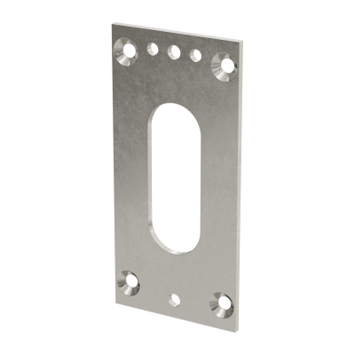 Geiger Unterlegplatte - UP2 | 40 x 85 x 2 mm | glanzvernickelt | für Gelenklager 22 x 85 mm Grundplatten