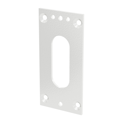 Geiger Unterlegplatte - UP3 | 40 x 85 x 2 mm | weiß pulverbeschichtet | für Gelenklager 22 x 85 mm Grundplatten