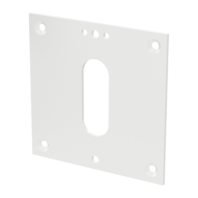 Geiger Unterlegplatte - UP6 | 85 x 85 x 2 mm | weiß pulverbeschichtet | für Gelenklager 22 x 85 mm Grundplatten