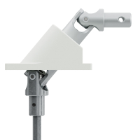 Geiger Versatz - Gelenklager 90° - G119 | Grundplatte 53 x 65 mm | Rechts | Kurbelzapfen 11,9 mm | 6 mm Sechskant - Länge 300 mm