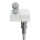 Geiger Versatz - Gelenklager 90° - G123 | Grundplatte 53 x 65 mm | Links | Kurbelzapfen 11,9 mm | 6 mm Vierkant 300 mm