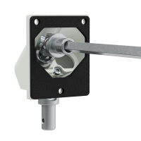 Geiger Versatz - Gelenklager 90° - G121 | Luftdicht | Grundplatte 53 x 65 mm | Links | Kurbelzapfen 11,9 mm | 6 mm Vierkant 300 mm