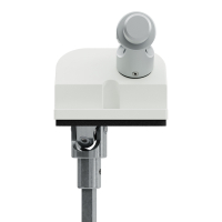 Geiger Versatz - Gelenklager 90 ° - G130  | Luftdicht | Grundplatte 53 x 65 mm | Rechts | Kurbelzapfen 11,9 mm | 6 mm Vierkant 300 mm