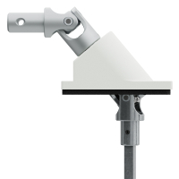 Geiger Versatz - Gelenklager 90 ° - G130  | Luftdicht | Grundplatte 53 x 65 mm | Rechts | Kurbelzapfen 11,9 mm | 6 mm Vierkant 300 mm