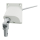 Geiger Versatz - Gelenklager 90° - G120 | Grundplatte 53 x 65 mm | Links | Kurbelzapfen 11,9 mm | 6 mm Sechskant - Länge 300 mm
