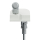 Geiger Versatz - Gelenklager 90° - G120 | Grundplatte 53 x 65 mm | Links | Kurbelzapfen 11,9 mm | 6 mm Sechskant - Länge 300 mm