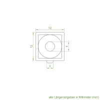 Geiger Vierkant 10 x 10 mm | für SOLIDline-KS- COM-SIC-SOC Motorkopf | inkl. Splint