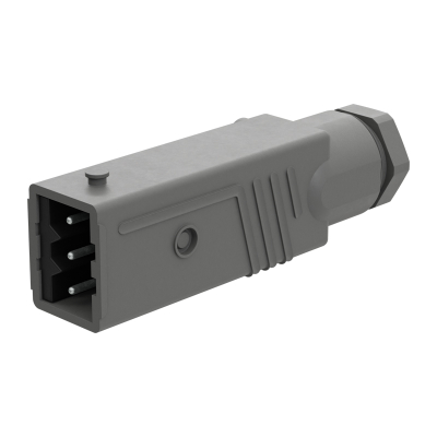 Hirschmann- Verbinder 3- polig STAS3- Stecker | grau