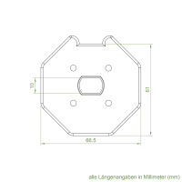Elero Adapter-Mitnehmer-Set | Achtkant-Stahlwelle SW 70 | für Elero Typ 9 NHK Antriebe (Vorgänger von Artikelnummer 141123)