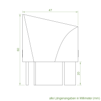 Einlauftrichter 47 x 40 mm | Sonderanfertigung