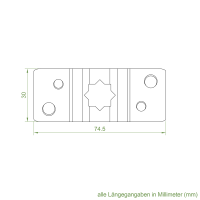Geiger Vierkantsternlager mit  12 mm 4-Kant und Splint