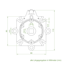 Geiger Motorlager Set für Slim Motoren | Adapterflansch und Abrollcliplager