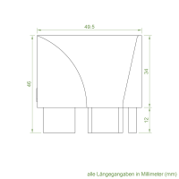 Einlauftrichter 50 x 35 mm | Sonderanfertigung
