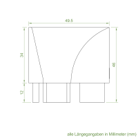 Einlauftrichter 50 x 35 mm | Sonderanfertigung