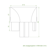 Einlauftrichter 50 x 35 mm | Sonderanfertigung