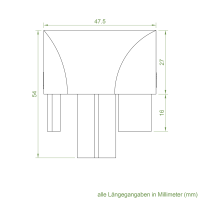 Einlauftrichter 50 x 35 mm | Sonderanfertigung