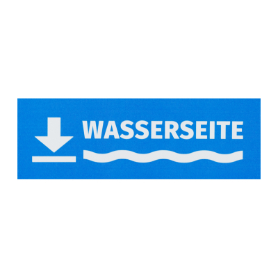 DEFLEX Aufkleber für Dammbalken Wasserseite | Ersatzaufkleber für Dammbalkensysten unterer Bodenbalken