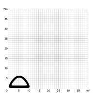 Zeichnung des Dichtungsprofils der Schlauchdichtung SL011.