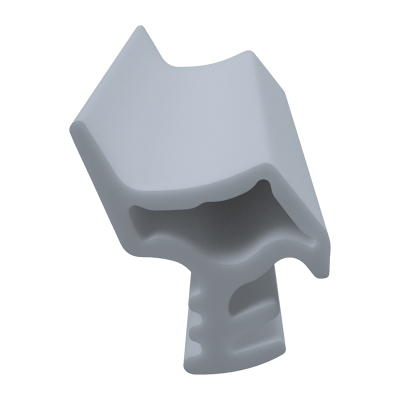 3D Modell der Stahlzargendichtung SZ037 in weiß für senkrechte Nuten zum Türblatt.