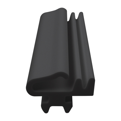 3D Modell der Lippendichtung LP042 in schwarz für Fenster.