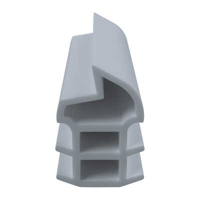 3D Modell der Stahlzargendichtung SZ044 in grau für senkrechte Nuten zum Tüblatt.