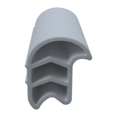3D Modell der Stahlzargendichtung SZ049 in grau für senkrechte Nuten zum Tüblatt.