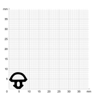 Zeichnung des Dichtungsprofils der Schlauchdichtung SL014.