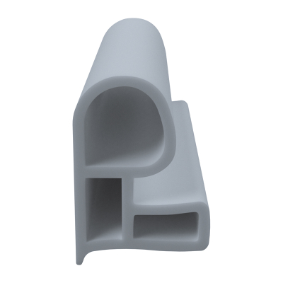 3D Modell der Stahlzargendichtung SZ052 in grau für seitliche Nuten zum Tüblatt.