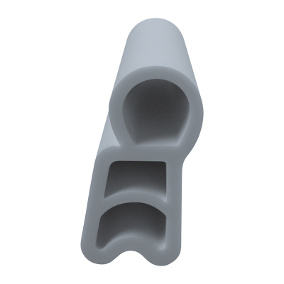 3D Modell der Stahlzargendichtung SZ056 in grau für senkrechte Nuten zum Tüblatt.