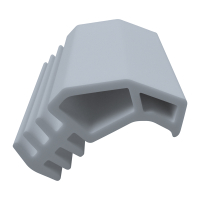 3D Modell der Stahlzargendichtung SZ057 in grau für diagonale Nuten zum Tüblatt.