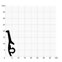 Zeichnung des Dichtungsprofils der Anschlagdichtung AS013.