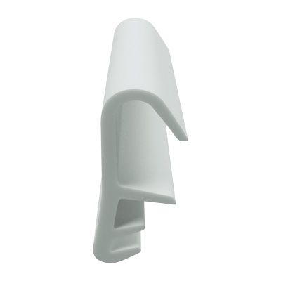 3D Modell der Flügelfalzdichtung FF013 in weiß für seitliche Nuten.